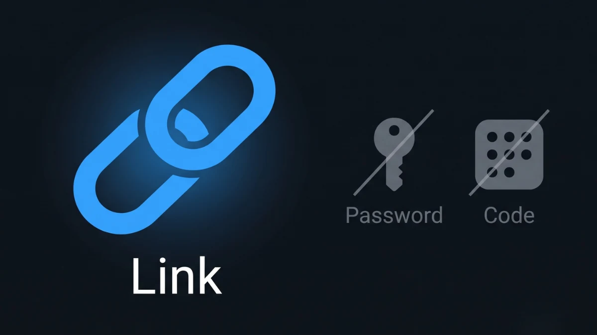 Only the channel link is needed, not a password or login code